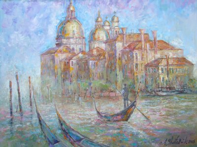 Santa Maria della Salute. Venice 36x48 Oil On Canvas 2008